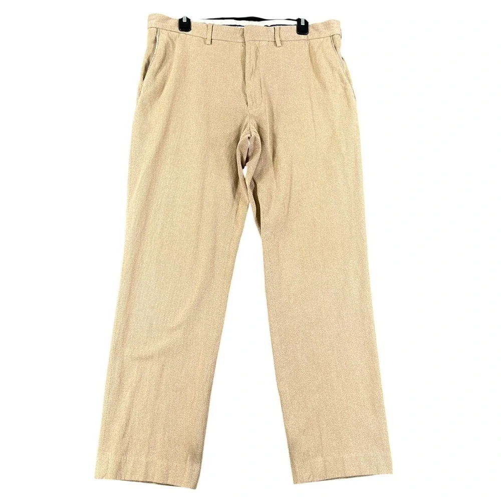 Polo Ralph Lauren Chino Pants Mens 36 Tan Cotton Twill Classic Casual Workwear